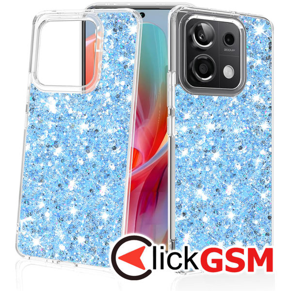 Husa Sparkly Glitter  bleu Xiaomi Redmi Note 13 Pro 9ll