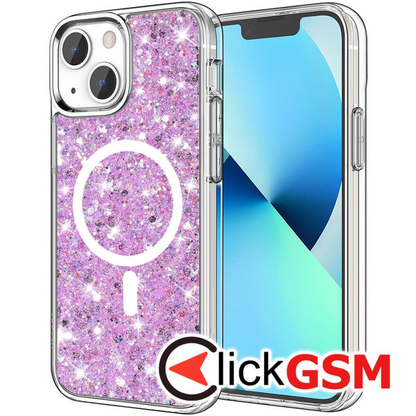 Husa Sparkly Glitter  magenta Apple iPhone 13 9iv