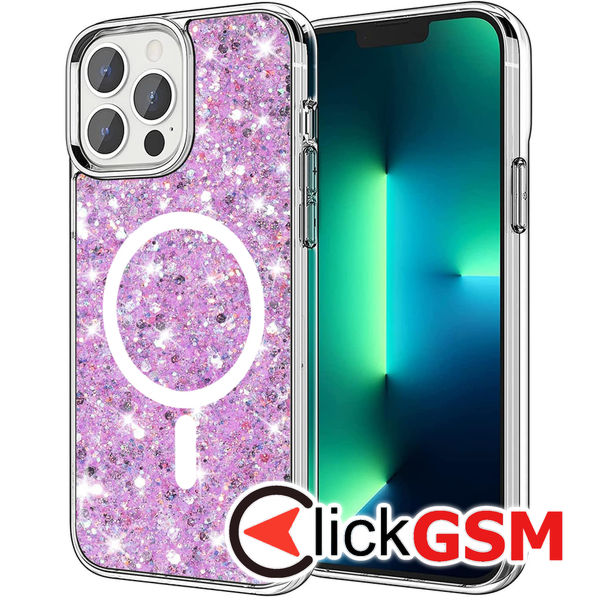 Husa Sparkly Glitter  magenta Apple iPhone 13 Pro 9j0