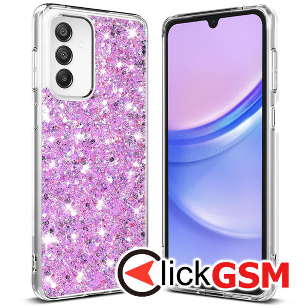 Husa Sparkly Glitter  magenta Samsung Galaxy A15 9kt