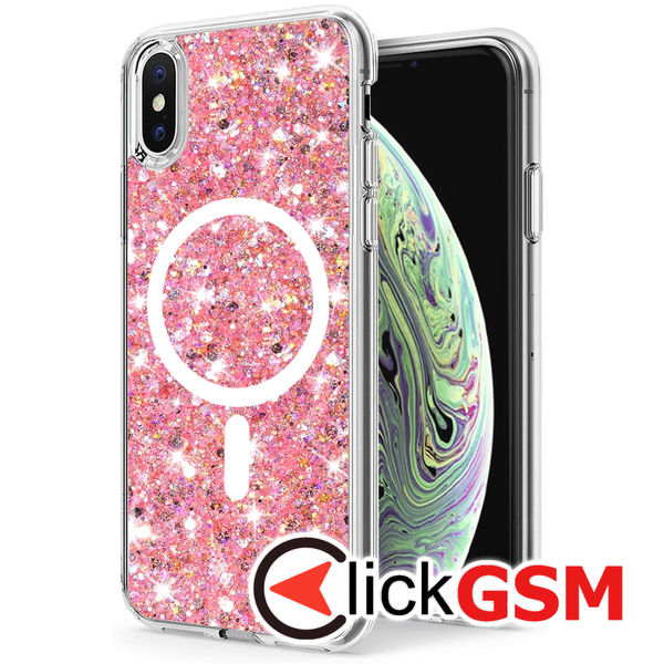 Husa Sparkly Glitter  roz Apple iPhone XS Max 9i3