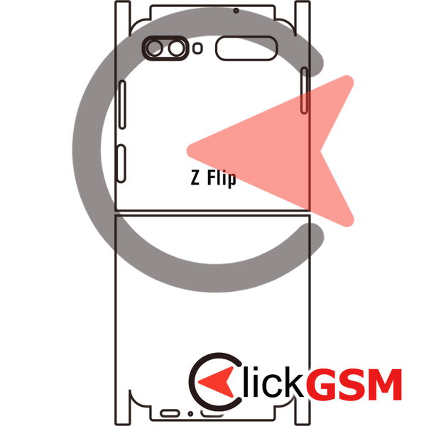 Folie Protectie Spate + Rama Regenarabila Samsung Galaxy Z Flip