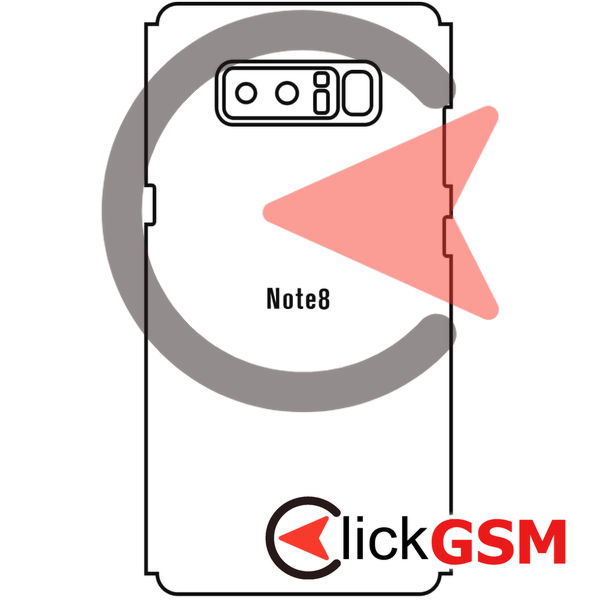 Folie Protectie Spate + Rama Regenarabila Samsung Galaxy Note8