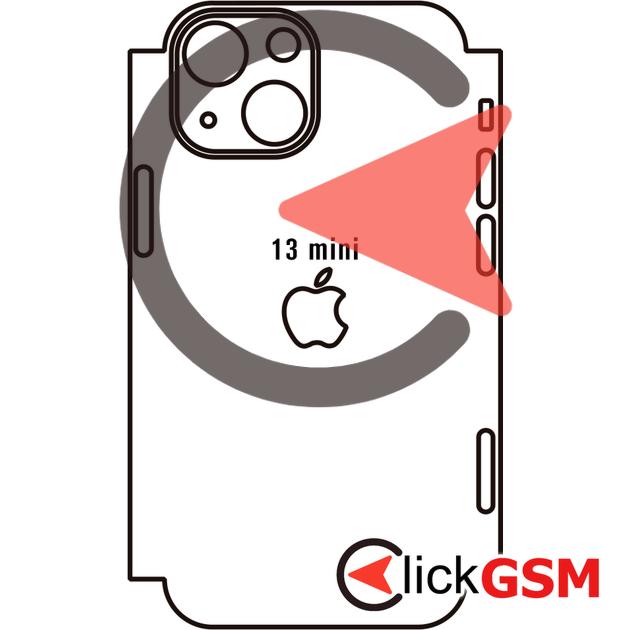 Folie Protectie Completa Spate Skin Carbon Apple iPhone 13 mini 2wrt