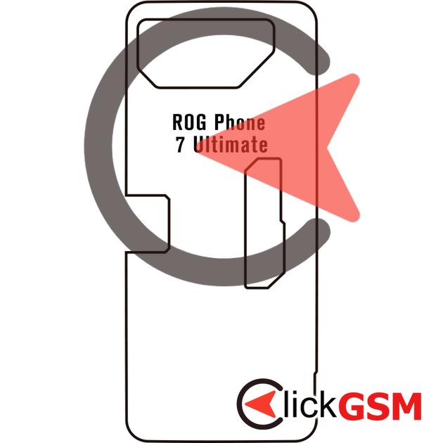 Folie Protectie Spate Skin Carbon Asus ROG Phone 7 Ultimate 211p
