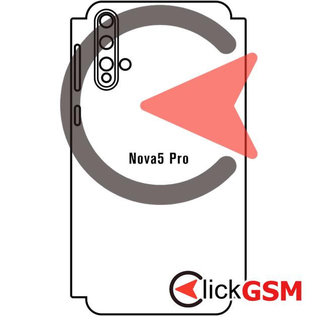 Folie Protectie Completa Spate Skin Carbon Huawei nova 5 Pro ikc