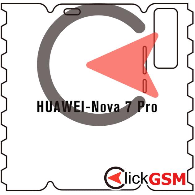 Folie Protectie Completa Spate Skin Carbon Huawei nova 7 Pro 5G