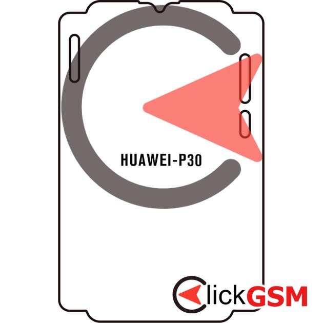 Folie Protectie Completa Spate Skin Carbon Huawei P30
