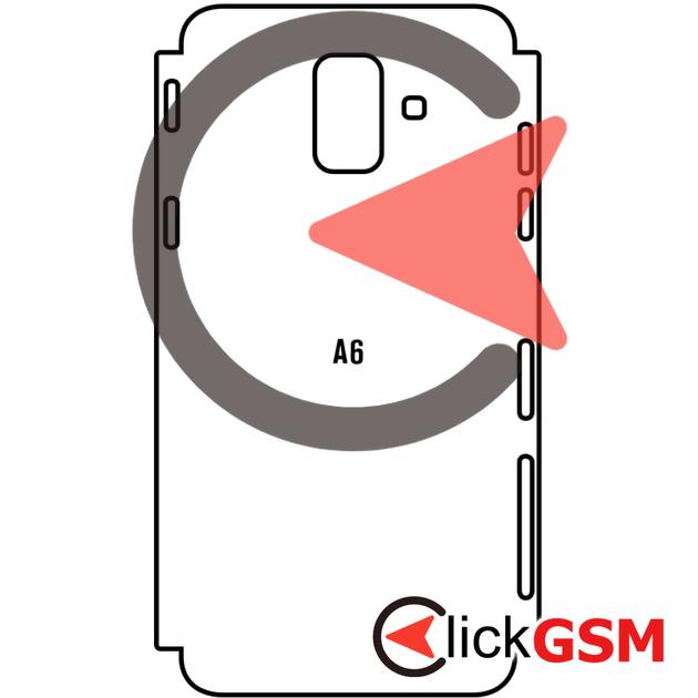 Folie Protectie Completa Spate UV Silicon Samsung Galaxy A6 2018