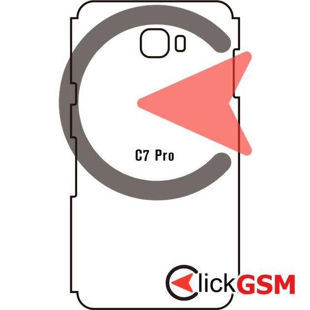 Folie Protectie Completa Spate UV Silicon Samsung Galaxy C7 Pro 2k4z