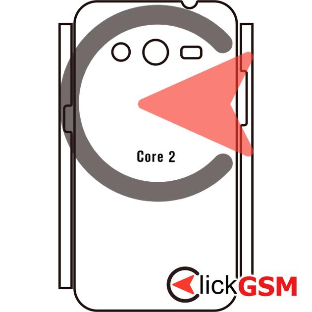 Folie Protectie Completa Spate Skin Transparency Samsung Galaxy Core 2 2k8e