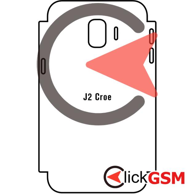 Folie Protectie Completa Spate Skin Glitter Samsung Galaxy J2 Core 1bbz