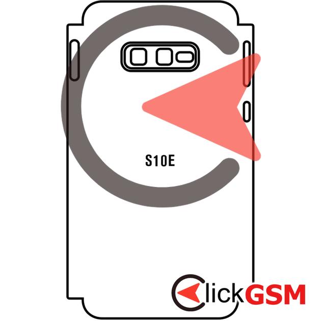 Folie Protectie Completa Spate Skin Carbon Samsung Galaxy S10e 1d0h