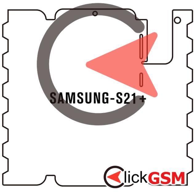 Folie Protectie Completa Spate Skin Carbon Samsung Galaxy S21+ 5G