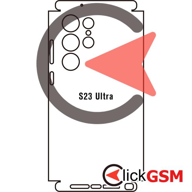 Folie Protectie Completa Spate UV Silicon Samsung Galaxy S23 Ultra