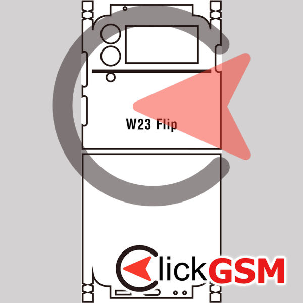 Folie Protectie Completa Spate Samsung W23 Flip