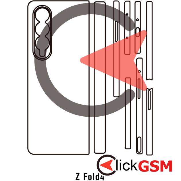 Folie Protectie Completa Spate Skin Carbon Samsung Galaxy Z Fold4