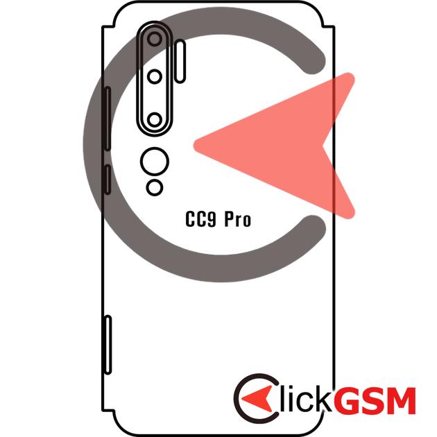 Folie Protectie Completa Spate Skin Carbon Xiaomi Mi CC9 Pro 35zh