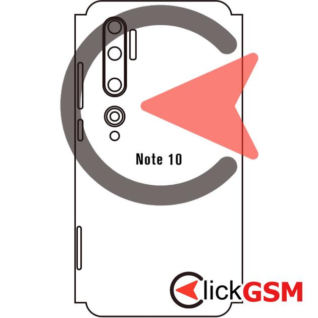 Folie Protectie Completa Spate Skin Carbon Xiaomi Mi Note 10 1tbl