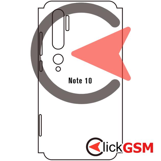 Folie Protectie Completa Spate Skin Carbon Xiaomi Mi Note 10 1tbf