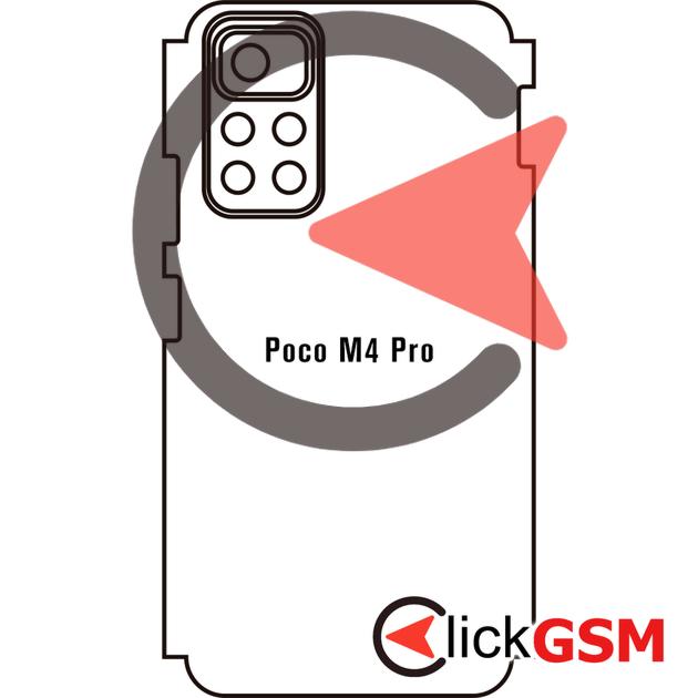 Folie Protectie Completa Spate UV Silicon Xiaomi POCO M4 Pro 5G