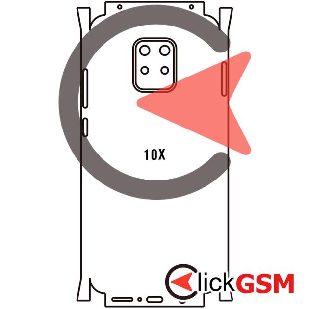 Folie Protectie Completa Spate Skin Carbon Xiaomi Redmi 10X 5G
