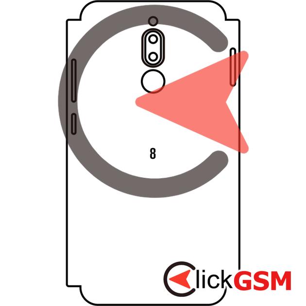Folie Protectie Completa Spate UV Silicon Xiaomi Redmi 8
