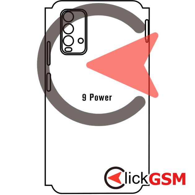 Folie Protectie Completa Spate Skin Glitter Xiaomi Redmi 9 Power 1v1m