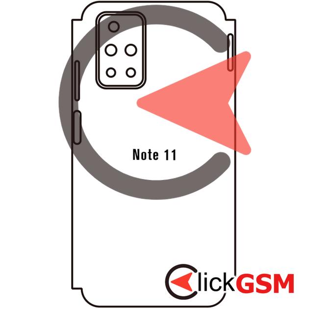 Folie Protectie Completa Spate Skin Transparency Xiaomi Redmi Note 11 4G 1w9b