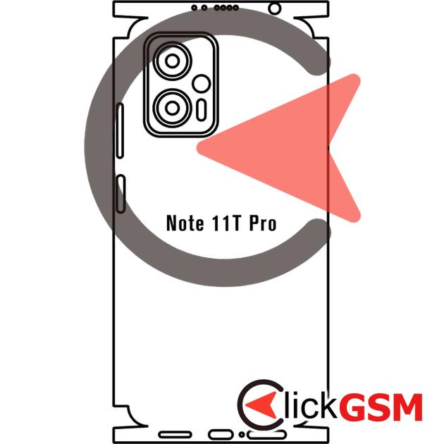 Folie Protectie Completa Spate Skin Carbon Xiaomi Redmi Note 11T Pro 2vsl