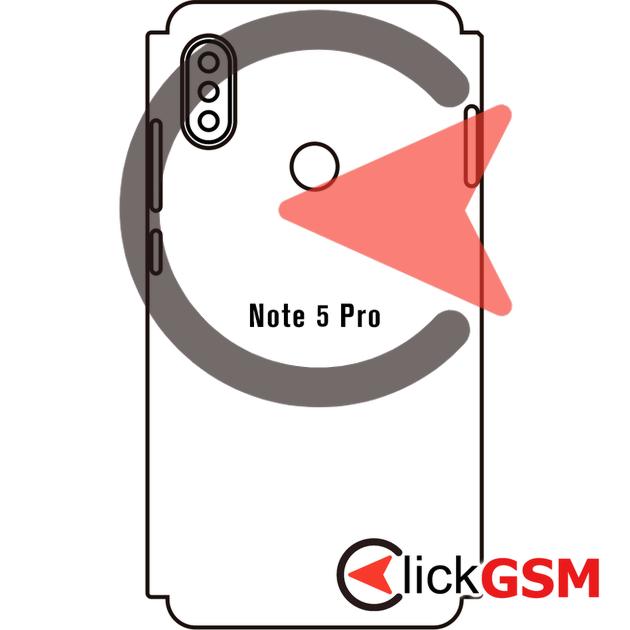 Folie Protectie Completa Spate UV Silicon Xiaomi Redmi Note 5 Pro