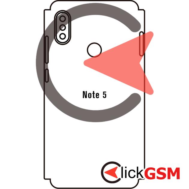 Folie Protectie Completa Spate UV Silicon Xiaomi Redmi Note 5 36zn