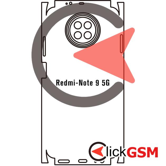 Folie Protectie Completa Spate Redmi Note 9 5G