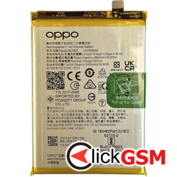 Piesa Baterie Originala Oppo A16 3fvf