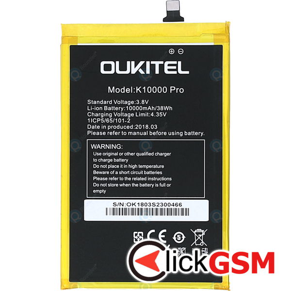 Piesa Baterie Oukitel K10000 Pro 3b0s