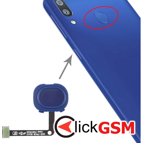 Piesa Buton Amprenta Blue Samsung Galaxy M20 4bih