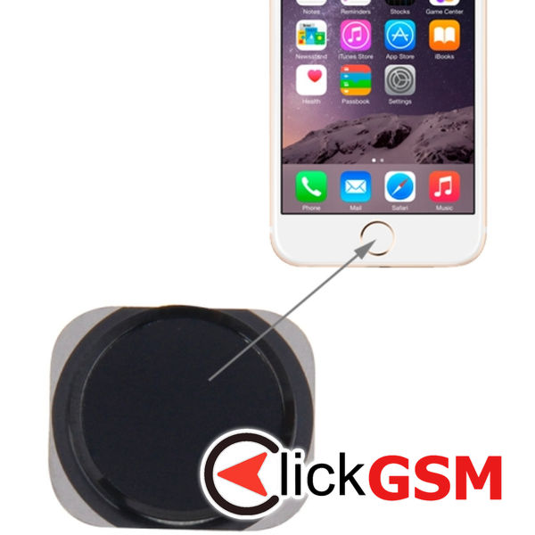 Piesa Piesa Buton Home Black Apple Iphone 6 4ffp