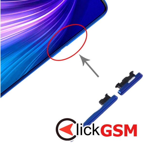 Piesa Piesa Buton Lateral Blue Xiaomi Redmi Note 8 1yhm