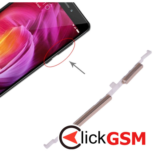 Piesa Buton Lateral Cu Buton Pornire Si Butoane Volum Xiaomi Redmi Note 4 1yih