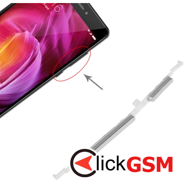 Piesa Buton Lateral Cu Buton Pornire Si Butoane Volum Xiaomi Redmi Note 4 1yir