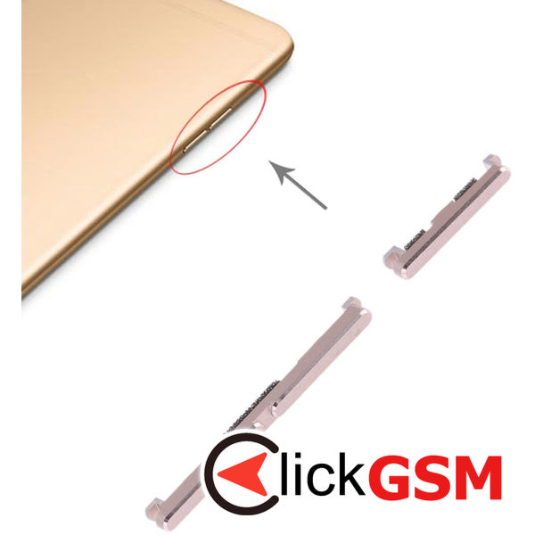 Piesa Piesa Buton Lateral Gold Oppo R9s 1wv6