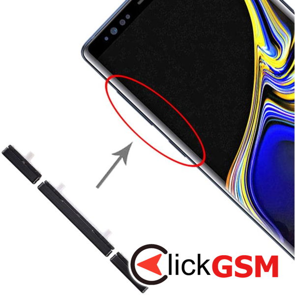 Piesa Buton Lateral Negru Samsung Galaxy Note9 4dof