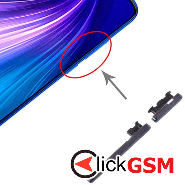 Piesa Piesa Buton Lateral Negru Xiaomi Redmi Note 8 1yhz