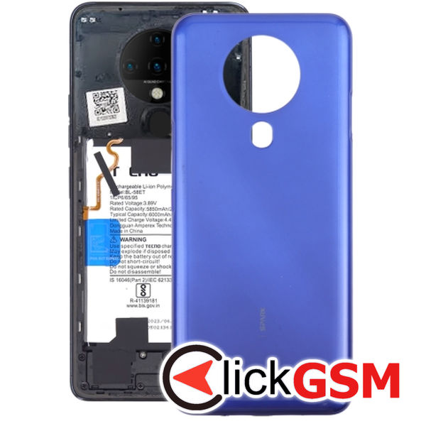 Piesa Capac Spate Blue Tecno Spark 6 4oux