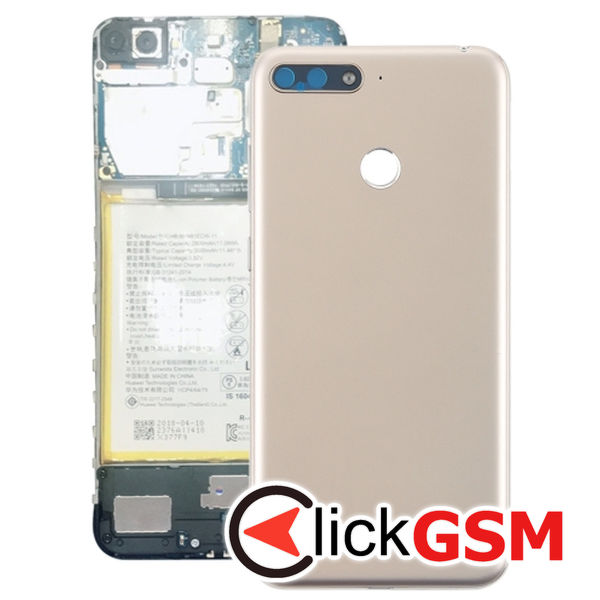 Piesa Piesa Capac Spate Cu Buton Lateral Gold Huawei Y6 2018 2b33