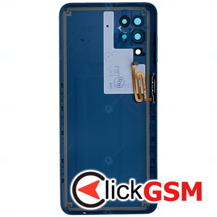Capac Spate cu Buton Pornire, Buton Amprenta Albastru Samsung Galaxy A12 mjy