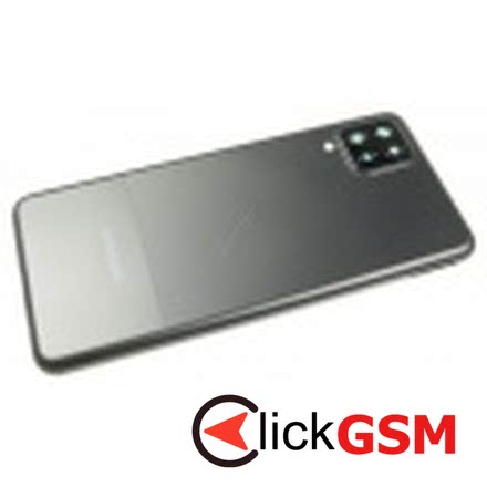 Capac Spate cu Buton Pornire, Buton Amprenta Negru Samsung Galaxy A12 ixm
