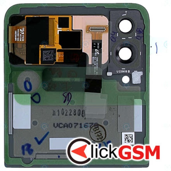 Piesa Capac Spate Cu Display Si Geam Camera Albastru Samsung Galaxy Z Flip4 1nbu