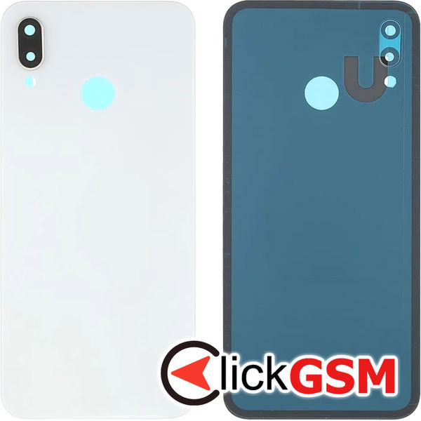 Piesa Capac Spate Cu Geam Camera Alb Huawei P20 Lite 4qjq