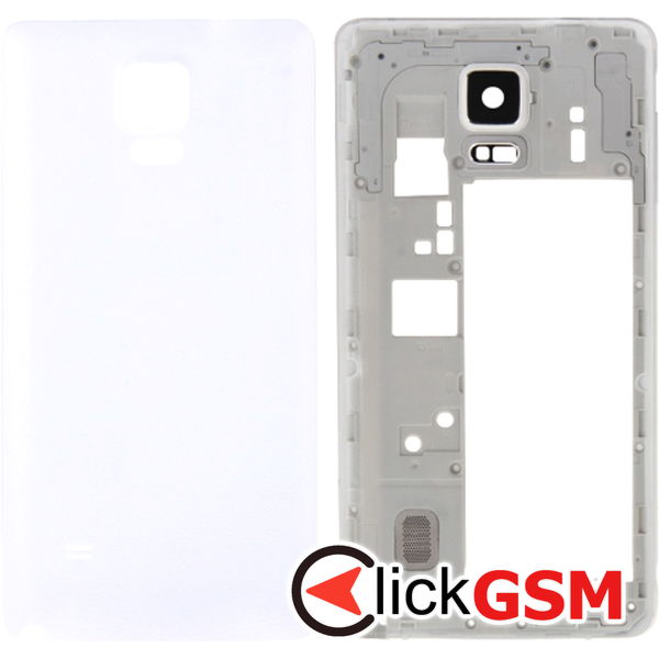 Piesa Capac Spate Cu Geam Camera Alb Samsung Galaxy Note 4 4b1i